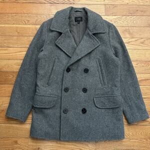 J Crew Dock Peacoat With Primaloft Wool Blend Coat Jacket Medium